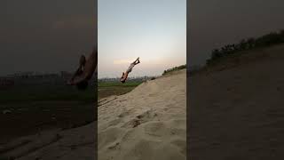 Very high 🙄😱 backflipinpublic youtubeshorts viarlshort viralvideo viralsound [upl. by Gittle]