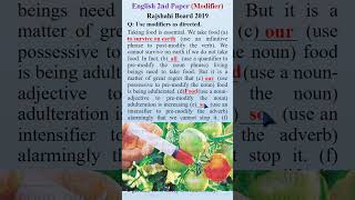 Modifier Rajshahi Board2019 Part39 english modifier hsc spokenenglish englishgrammar [upl. by Blodgett729]