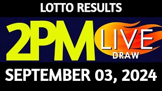 Lotto Result Today 200 pm draw September 03 2024 Tuesday PCSO LIVE [upl. by Dahij195]