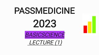 MRCP PART 1 PASSMEDICINE 2023 BASICSCIENCE LECTURE 1 [upl. by Allianora]