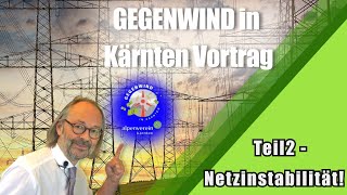 Gegenwind In Kärnten Vortrag Teil 2  Windenergie erzeugt Netzinstabilität [upl. by Annaigroeg576]