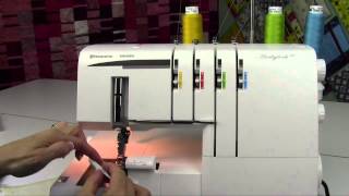 Husqvarna Viking S21 Serger 17 3Thread Wide Overlock Edge [upl. by Parnell]