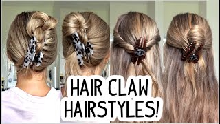 HOW TO EASY amp QUICK CLAW CLIP HAIRSTYLES Short Medium and Long Hairstyles [upl. by Lika555]