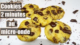 Cookies aux pépites de chocolat en 2 minutes au micro onde [upl. by Enirolf796]