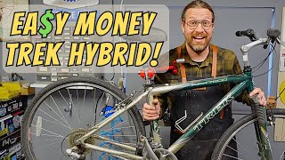 The EASIEST bike to flip for MONEY 00s Trek Hybrid Bicycle gets RECONDITIONED for an EASY SALE [upl. by Okir47]