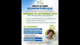 Réunion Publique  Vendredi 20 septembre 2024 [upl. by Dnalyr]