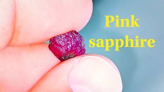 High Grade Natural Rough pink Sapphire  Pink sapphire Stone [upl. by Haym]