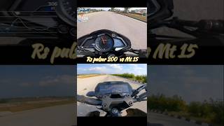 Ns 200 vs mt15  drag race  top speed  mt15 vs ns pulsar 200  shorts bike [upl. by Vtarj]