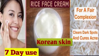 rice whitening cream 3 Day resultsrice whitening cream at homeinstant skin whitening rice cream [upl. by Gall]