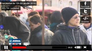 Extrait du Jt RTL 13h du jeudi 2 janvier 2014 [upl. by Aidam743]