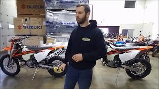 Lowered vs stock KTM and Husky side by side comparison [upl. by Kirschner]