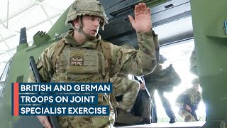 British Army specialists join German troops on exercise [upl. by Warner]