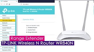 Setup Wireless REPEATER mode on TPLINK TLWR840N  NETVN [upl. by Odlauso159]