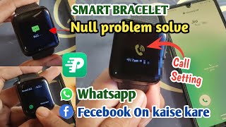 smart bracelet call settingsmart watch me whatsapp kaise on kare [upl. by Widera]