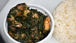 How To Make Liberian Fried Spinach Spinach 🇱🇷 [upl. by Ttesil]