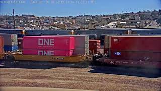 4 Train Meet at Barstow [upl. by Ellennoj472]