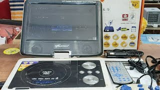 Worldtech 796 Portable DVD Player with 98 inch TFT Monitor TV  Feature and Review [upl. by Kyla290]