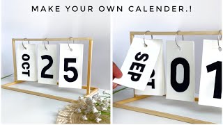 DIY Desk Calendar Tutorial for 2025  How to make a tabletop calendar with Vertical flip  Art beats [upl. by Euqinwahs141]