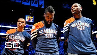 Kevin Durant Russell Westbrook and James Harden The Thunder dynasty that never was  SportsCenter [upl. by Zebapda]