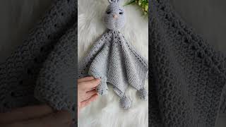 Crochet baby lovey amigurumi bunny pattern crochetlovey crochetbabyblanket [upl. by Ikkaj]