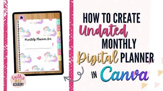 Digital Planner Masterclass Create A Digital Planner with hyperlinks in Canva FREE TEMPLATE [upl. by Carney]