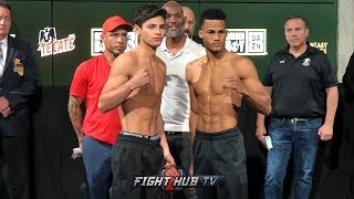 RYAN GARCIA VS JOSE LOPEZ  FULL WEIGH IN amp FACE OFF VIDEO [upl. by Hinckley]