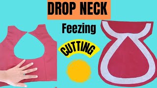 drop neck freezing cutting 📏✂️ beginners only in Telugu nikshep cutting ✂️ [upl. by Noslrac951]