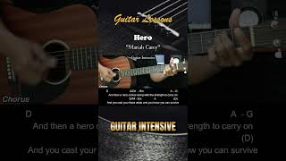 Hero  Mariah Carey  EASY Guitar Tutorial with Chords  Lyrics  Guitar Lessons guitarchords [upl. by Nonnelg]