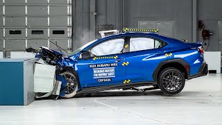 2024 Subaru WRX updated moderate overlap IIHS crash test [upl. by Riker]