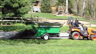 Spreading Compost with the MultiSpread™ 220 Topdresser Earth amp Turf [upl. by Auqinaj831]