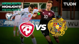 Letonia vs Armenia  HIGHLIGHTS  UEFA Qualifiers 2023  TUDN [upl. by Laehcym]