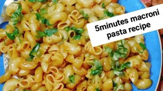 5minutes macaronipasta recipe Indian style macaroni recipe cooker me bnayen meccronifood recipe [upl. by Duntson]