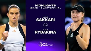 Maria Sakkari vs Elena Rybakina  2024 Miami Quarterfinal  WTA Match Highlights [upl. by Petty]