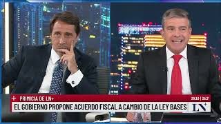 El gobierno propone acuerdo fiscal a cambio de la Ley Bases el pase entre e Feinmann y P Rossi [upl. by Matuag]