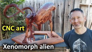 CNC carving a Xenomorph alien with the Shapeoko XXL [upl. by Conrad]