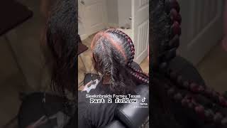 braids hairstyles haircare naturalhair knotlessbraids stitchbraids how to braid thin hair [upl. by Chucho853]