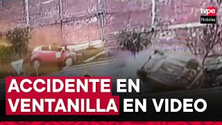 Ventanilla vehículo se despista da vueltas de campana y deja a una persona herida [upl. by Golub]