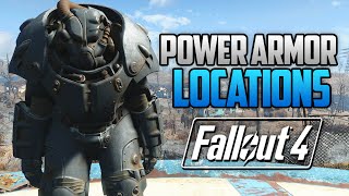 Fallout 4  ALL FULL POWER ARMOR LOCATIONS T45 T51 Raider T60 amp X01 FO4 Power Armor Locations [upl. by Patrich]