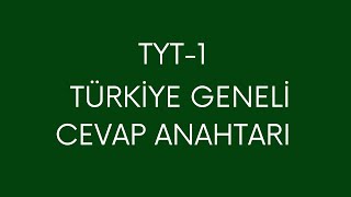 2024 YKS OCAK SON DENEME DENEME 1 TYT CEVAP ANAHTARI [upl. by Emmey]