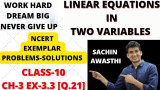 CLASS 10  MATHS  NCERT EXEMPLAR  EX33 Q21 [upl. by Piefer]