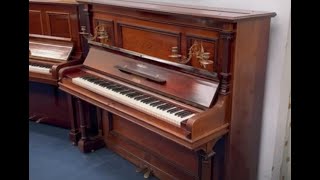 Bluthner upright piano of high quality  overstrung but overdamped Tech tips 3 see link [upl. by Ariek]