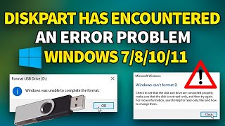 Troubleshooting Diskpart Errors How to Fix Diskpart Has Encountered an Error [upl. by Mariano860]