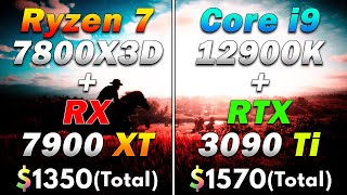 Ryzen 7 7800X3D  RX 7900 XT vs Core i9 12900K  RTX 3090 Ti  PC Gameplay Tested [upl. by Betsy492]