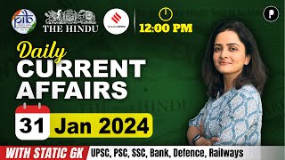 31 January Current Affairs 2024  Daily Current Affairs  Current Affairs Today [upl. by Sherer]