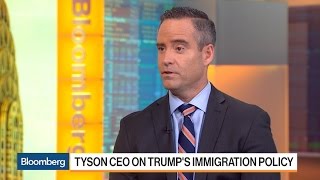 Tyson Foods CEO Says Hes Happy About Staffing of Plants [upl. by Ehtyaf]