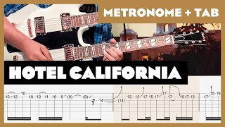 The Eagles  Hotel California  Guitar Tab  Metronome  No Audio  Lesson [upl. by Eidderf]