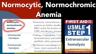 Normocytic Normochromic Anemia’s in HindiUrdu by first aid for the USMLE step 1 [upl. by Nich]