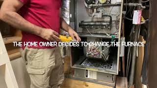 Replacing upflow furnace [upl. by Ortrud]