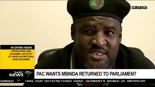 PAC wants Mbinda returned to parliament [upl. by Arakal]