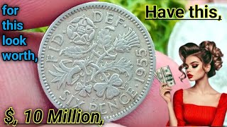 Top 1 ultra UK Six pence coins worth Up million of dollars  pence worth money today [upl. by Ayikin]